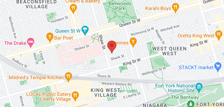 map of 911B ADELAIDE ST W